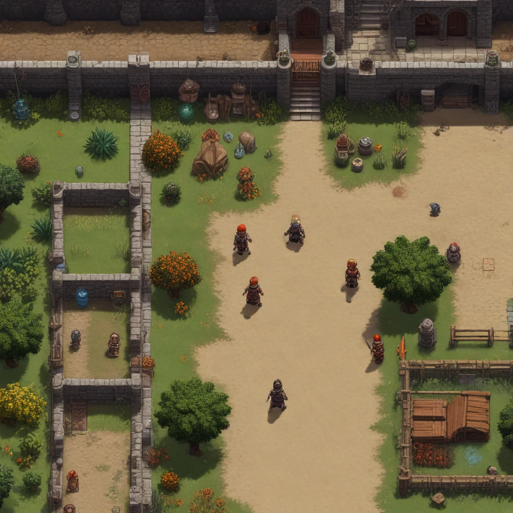 Screenshot of pixelart game, top down rpg — работа пользователя Искристая Плазма