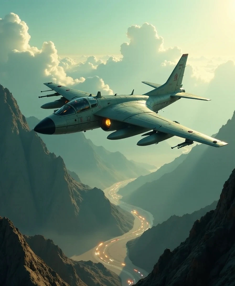 Hybrid of a strategic bomber PAK-DA and (Xiphosurida:1.4) flying above old ussr buildings — работа пользователя Кот Обормот