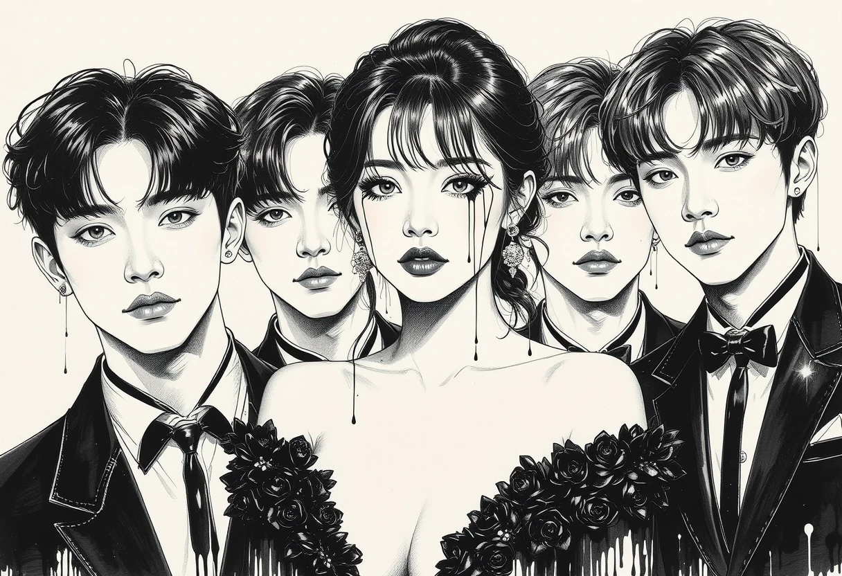 Draw the South Korean group BTS. — работа пользователя Гоша