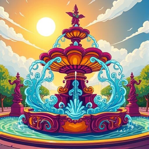 Стилизованный фонтан — работа пользователя Суперсильная Саламандра