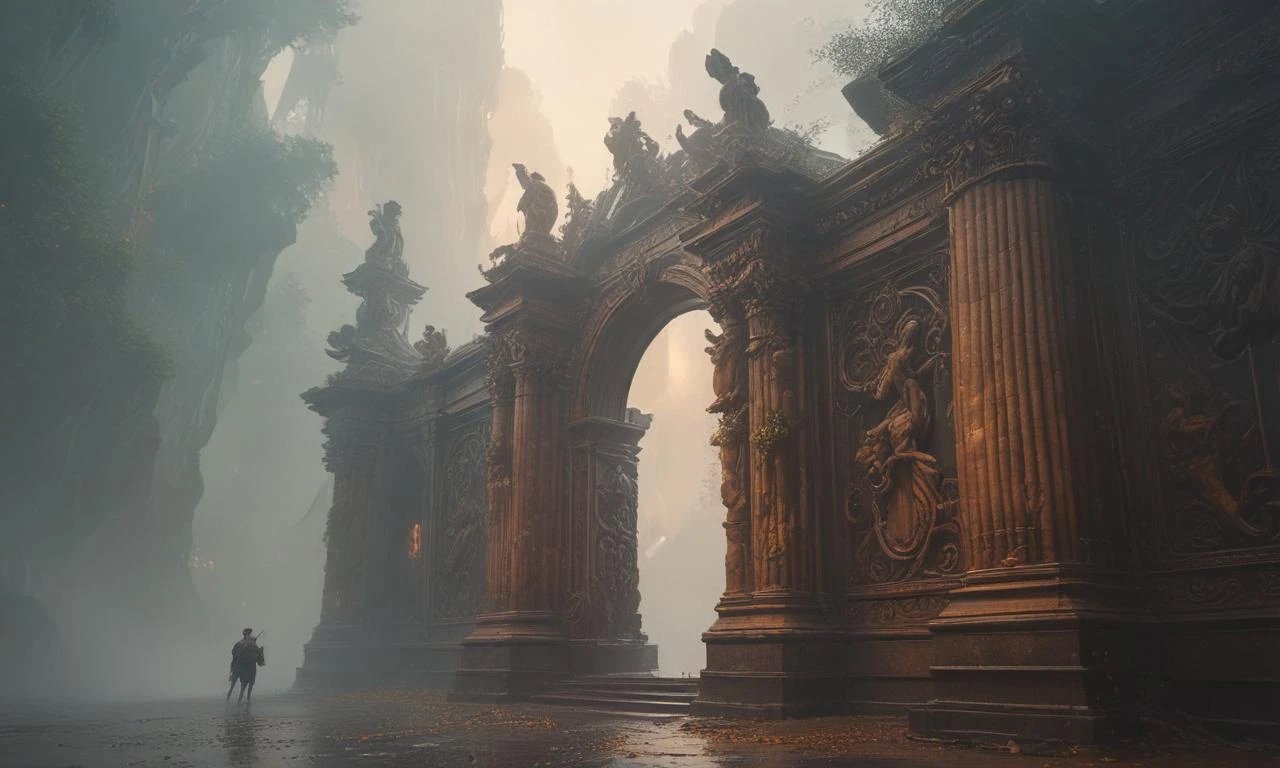 A masterpiece, energetic, vibrant full-color in the style of the 1980s, angel bannish from heaven, art by Michelangelo Buonarroti, Mikko Lagerstedt, and Dan Mumford, fantasy…