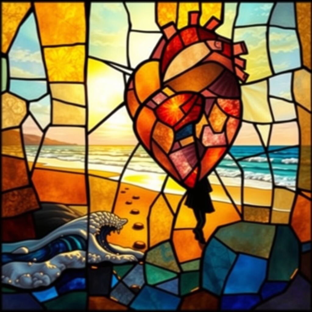 My heart was broken. I saw you on the beach. Three days ago. You spoke in a foreign language. It was a crazy thing. And even more. You took my hand. We walked near the sea. I…